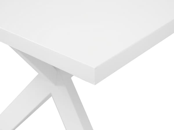 Spisebord Hvid MDF 180 x 100 cm 6 Personers Langt Bord Bordunderstel Krydsben Moderne Minimalistisk stil Spisestue Køkken Tilbehør Inspiration