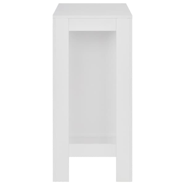 vidaXL Barbord med hylle hvit 110x50x103 cm