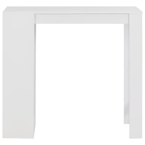 vidaXL Barbord med hylle hvit 110x50x103 cm