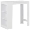 Miniatyrbilde 1 av 6: vidaXL Barbord med hylle hvit 110x50x103 cm