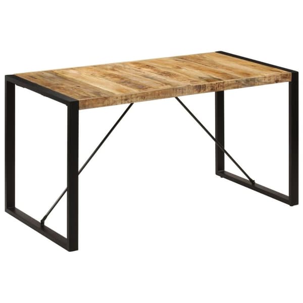 vidaXL Matbord 140x70x75 cm massivt mangoträ