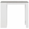 Miniatyrbilde 2 av 6: vidaXL Barbord med hylle hvit 110x50x103 cm