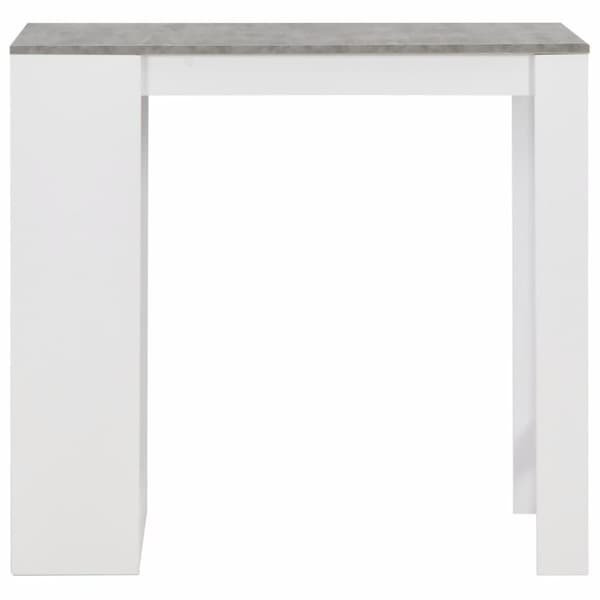 vidaXL Barbord med hylle hvit 110x50x103 cm