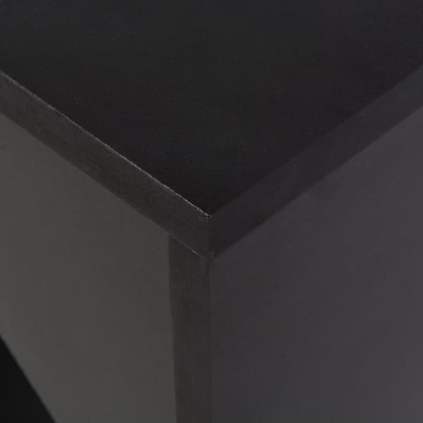 vidaXL Barbord med flyttbar hylla svart 138x39x110 cm