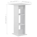 Miniatyrbilde 6 av 6: vidaXL Barbord hvit 60x60x110 cm