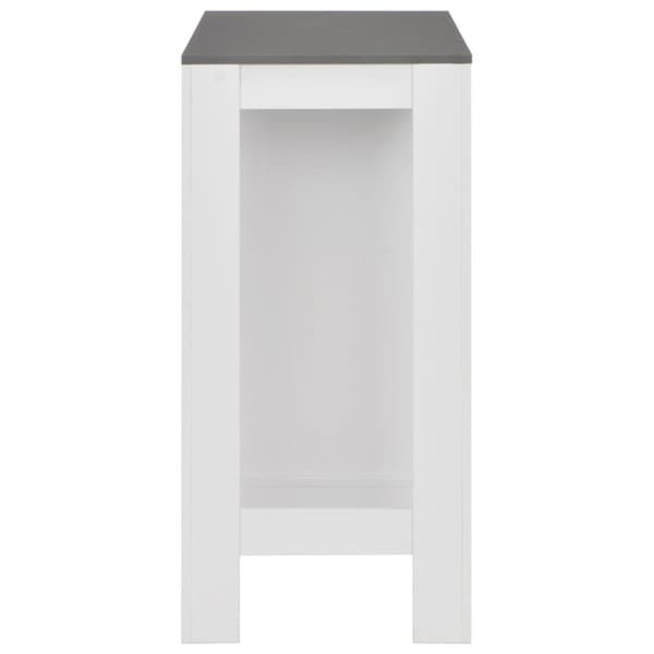 vidaXL Barbord med hylla vit 110x50x103 cm