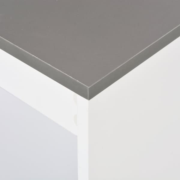 vidaXL Barbord med hylla vit 110x50x103 cm