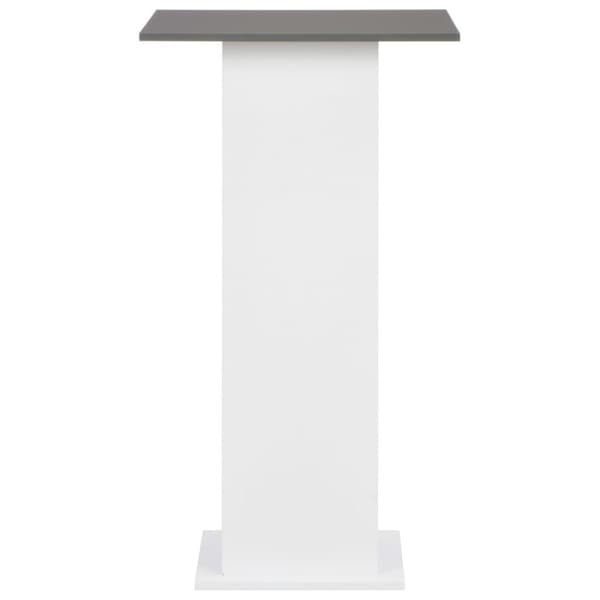 vidaXL Barbord hvit og antrasittgrå 60x60x110 cm