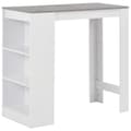 Miniatyrbillede 1 af 6: vidaXL barbord med hylde 110x50x103 cm hvid