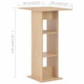 Miniatyrbillede 6 af 6: vidaXL barbord 60x60x110 cm egetræsfarve