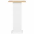 Miniatyrbillede 4 af 6: vidaXL barbord 60x60x110 cm hvid og sonoma-eg