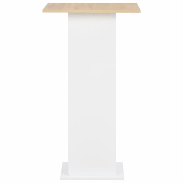vidaXL barbord 60x60x110 cm hvid og sonoma-eg