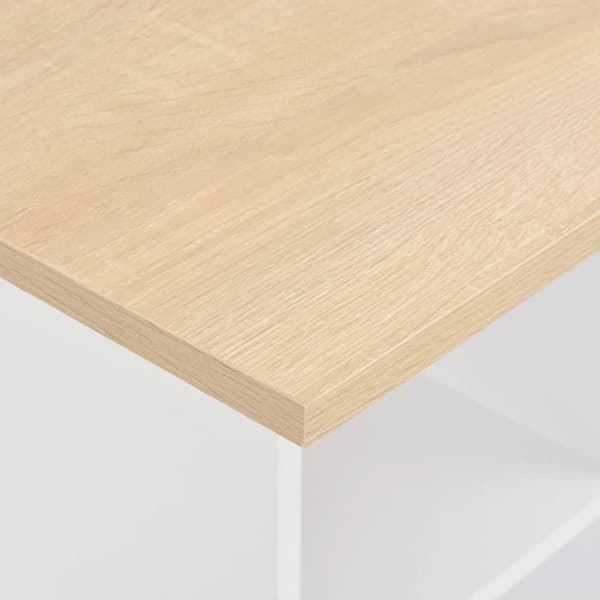vidaXL barbord 60x60x110 cm hvid og sonoma-eg
