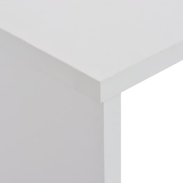 vidaXL Barbord med 2 bordsskivor vit 130x40x120 cm