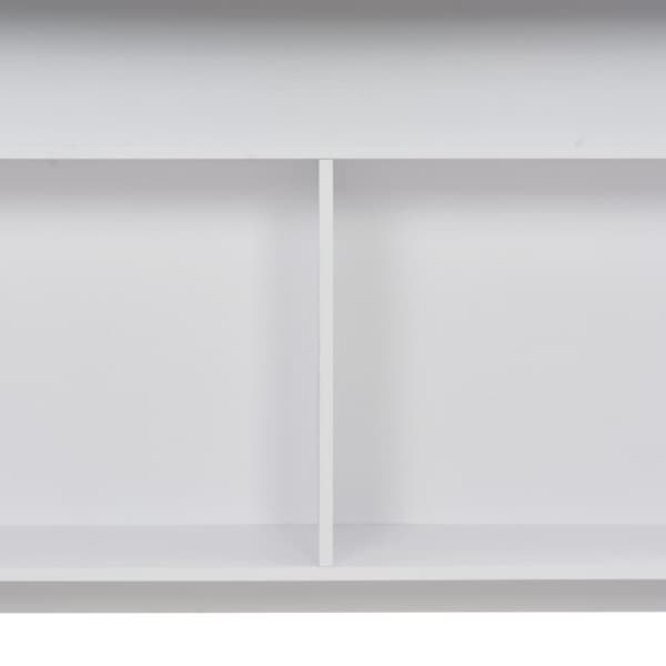 vidaXL Barbord med 2 bordsskivor vit 130x40x120 cm