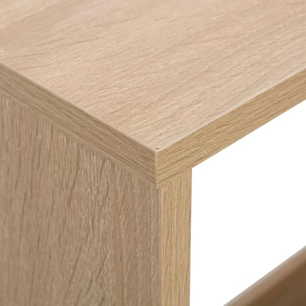 vidaXL Barbord med 2 bordplater 130x40x120 cm eik