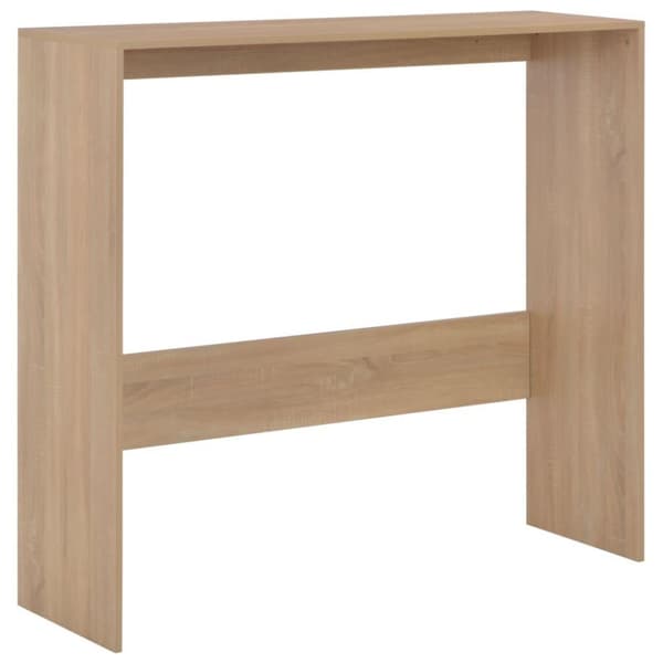 vidaXL barbord med 2 bordplader 130x40x120 cm egetræsfarvet