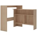 Miniatyrbillede 2 af 10: vidaXL barbord med 2 bordplader 130x40x120 cm egetræsfarvet