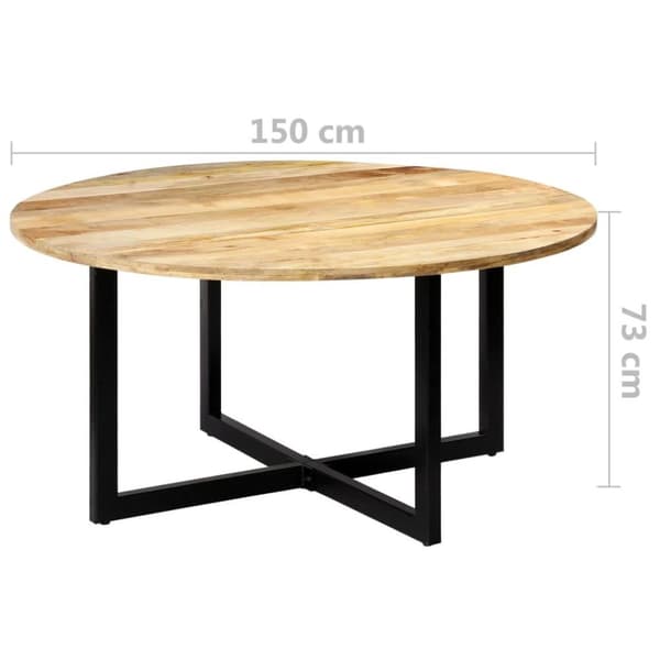 vidaXL Spisebord 150x73 cm heltre mango