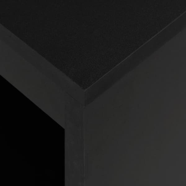 vidaXL Barbord med hylle svart 110x50x103 cm
