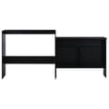 Miniatyrbilde 4 av 10: vidaXL Barbord med 2 bordplater svart 130x40x120 cm