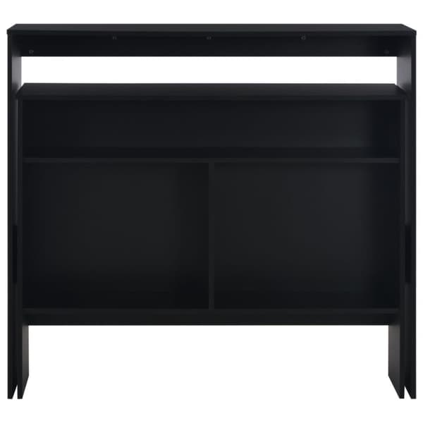 vidaXL Barbord med 2 bordplater svart 130x40x120 cm