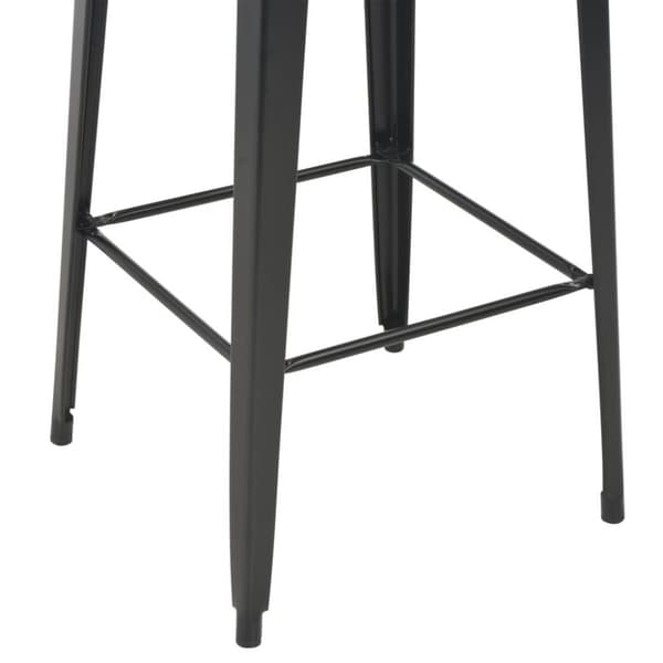vidaXL barbord 60 x 60 x 108 cm massivt fyrretræ stål sort