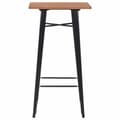 Miniatyrbillede 2 af 7: vidaXL barbord 60 x 60 x 108 cm massivt fyrretræ stål sort