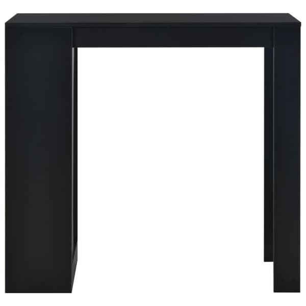 vidaXL barbord med hylde sort 110 x 50 x 103 cm