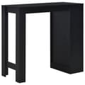 Miniatyrbillede 4 af 6: vidaXL barbord med hylde sort 110 x 50 x 103 cm