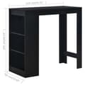 Miniatyrbillede 6 af 6: vidaXL barbord med hylde sort 110 x 50 x 103 cm