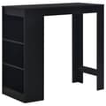 Miniatyrbillede 1 af 6: vidaXL barbord med hylde sort 110 x 50 x 103 cm