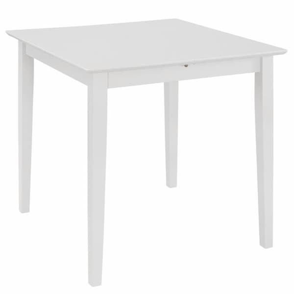 vidaXL Uttrekkbart spisebord hvit (80-120)x80x74 cm MDF