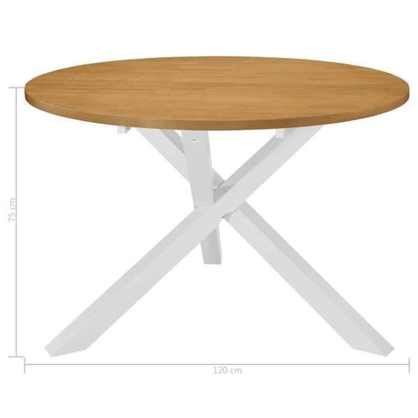 vidaXL Matbord 120x75 cm MDF vit