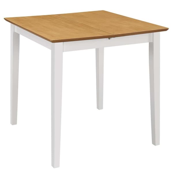 vidaXL Utdragbart matbord (80-120)x80x74 cm vit MDF