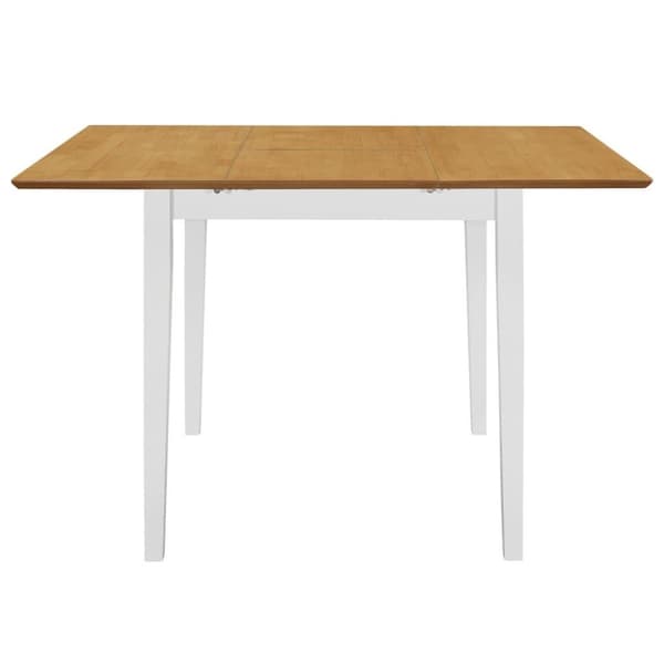 vidaXL Utdragbart matbord (80-120)x80x74 cm vit MDF