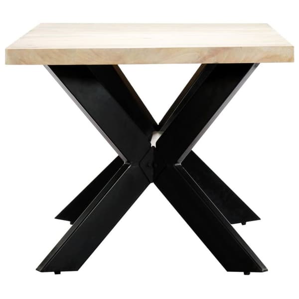 vidaXL Spisebord hvit 180x90x75 cm heltre mango