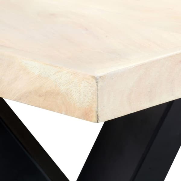 vidaXL Spisebord hvit 180x90x75 cm heltre mango