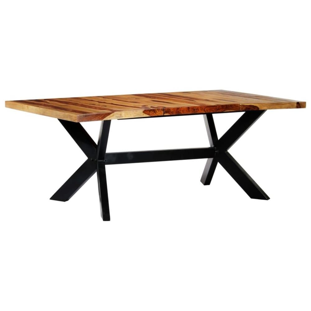 vidaXL Ruokapöytä kiinteä seesampuu 200x100x75
