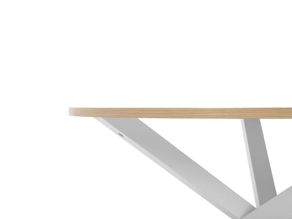 Matbord Ljus Trä Vit 120 cm Rund Skandinavisk