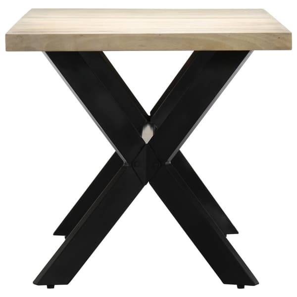 vidaXL Spisebord 160x80x75 cm heltre mango hvit