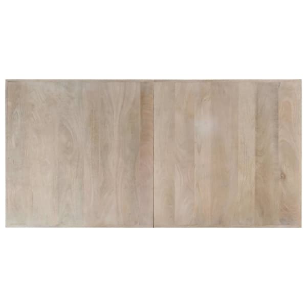 vidaXL spisebord 160 x 80 x 75 cm massivt mangotræ hvid