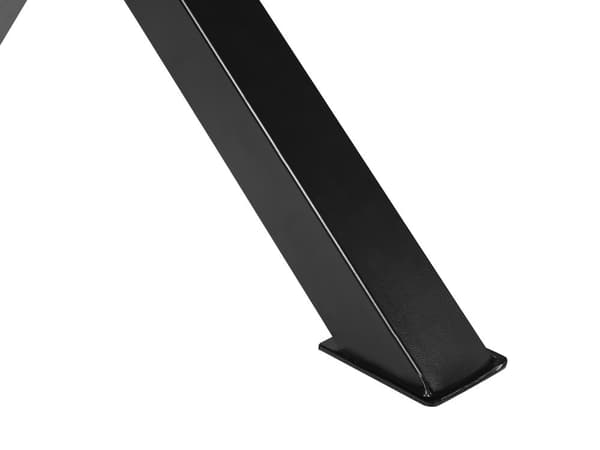 Brunt spisebord i træ 200 x 95 cm metalben 8 sæder