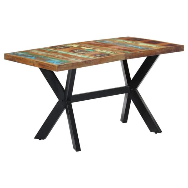 vidaXL Ruokapöytä 140x70x75 cm uusiokäytetty puu