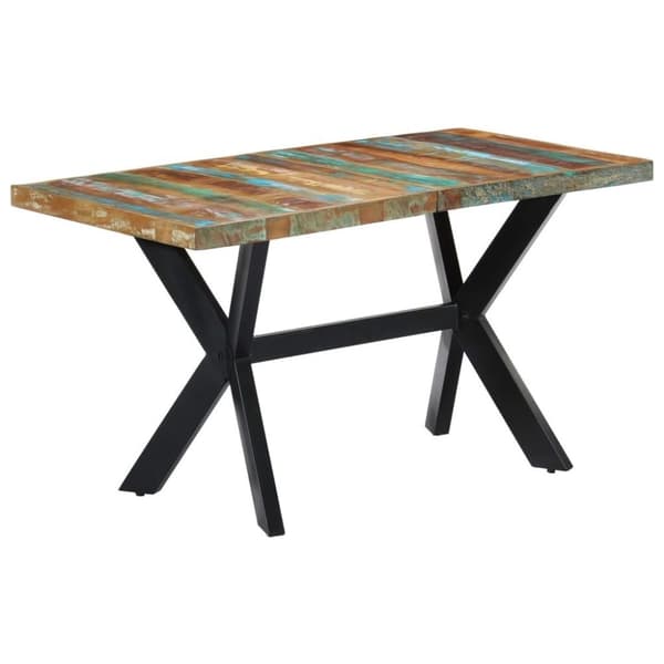vidaXL Ruokapöytä 140x70x75 cm uusiokäytetty puu