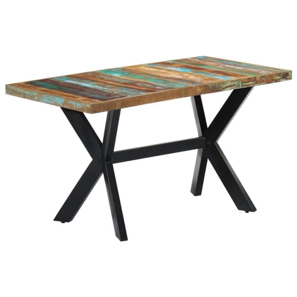 vidaXL Ruokapöytä 140x70x75 cm uusiokäytetty puu