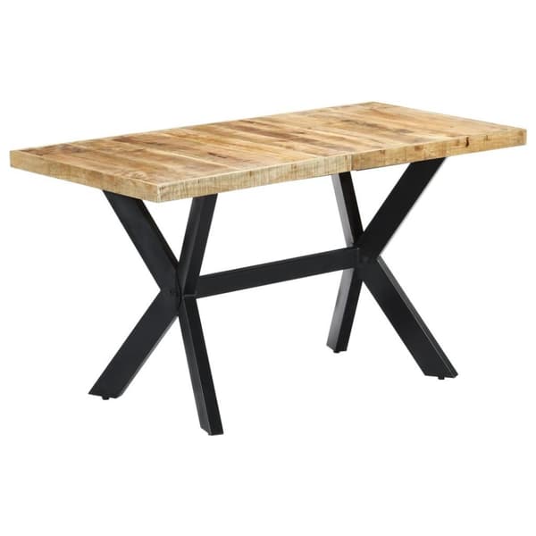 vidaXL Spisebord 140x70x75 cm grov heltre mango