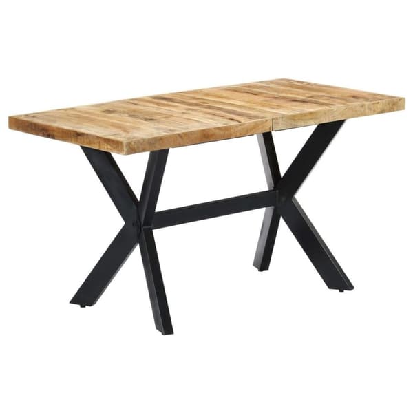 vidaXL Spisebord 140x70x75 cm grov heltre mango
