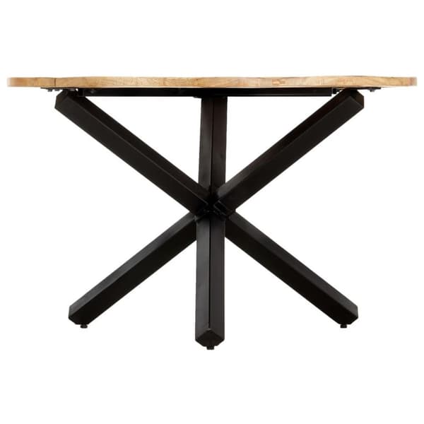 vidaXL spisebord rundt 120 x 76 cm massivt mangotræ