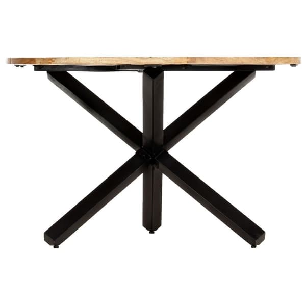 vidaXL spisebord rundt 120 x 76 cm massivt mangotræ